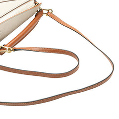 ロエベ アナグラムロゴ パズルバッグ ミニ ハンドバッグ ショルダーバッグ 2WAY グレー アイボリー ブラウン レザー レディース LOEWE 【中古】