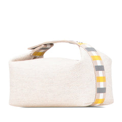 エルメス ブリッドアブラックPM ハンドバッグ ベージュ グレー ウール レディース HERMES 【中古】