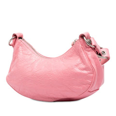 バレンシアガ ル カゴールXS 斜め掛け ショルダーバッグ 671309 ピンク レザー レディース BALENCIAGA 中古