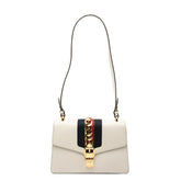 グッチ シェリーライン シルヴィ ハンドバッグ ショルダーバッグ 2WAY 421882 ホワイト レザー レディース GUCCI 【中古】