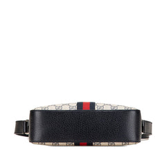 グッチ GGスプリーム オフィディア 斜め掛け ショルダーバッグ 681064 ネイビー PVC レザー レディース GUCCI 【中古】