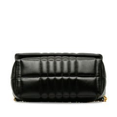 バーバリー ローラ サッチェル チェーン ショルダーバッグ ハンドバッグ 2WAY ブラック ゴールド レザー レディース BURBERRY 【中古】