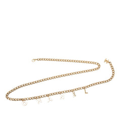 シャネル ロゴ チェーンベルト シャンパンゴールド メッキ レディース CHANEL 【中古】