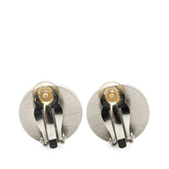 シャネル ココマーク カメリア イヤリング シルバー ブラック メタル レディース CHANEL 【中古】