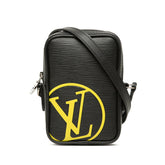ルイ ヴィトン エピ LVサークル ダヌーブPM 斜め掛け ショルダーバッグ M55120 ノワール ブラック レザー メンズ LOUIS VUITTON 中古