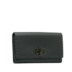 フェンディ ピーカブー セレリア シルバー金具 長財布 8M0308 グレー レザー レディース FENDI 【中古】
