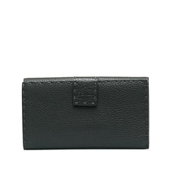 フェンディ ピーカブー セレリア シルバー金具 長財布 8M0308 グレー レザー レディース FENDI 【中古】