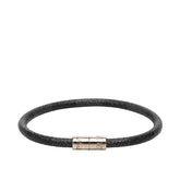 ルイ ヴィトン ダミエ グラフィット ブラスレ キープイット ブレスレット M6609E ブラック シルバー PVC メタル メンズ LOUIS VUITTON 【中古】