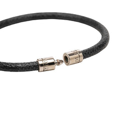 ルイ ヴィトン ダミエ グラフィット ブラスレ キープイット ブレスレット M6609E ブラック シルバー PVC メタル メンズ LOUIS VUITTON 【中古】