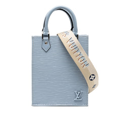 ルイ ヴィトン エピ プティット サックプラ ハンドバッグ ショルダーバッグ 2WAY M80167 ブルー レザー レディース LOUIS VUITTON 【中古】