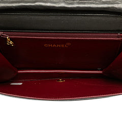 シャネル マトラッセ フルフラップ プッシュロック ココマーク チェーン ショルダーバッグ ブラック ゴールド金具 ラムスキン レディース CHANEL 【中古】