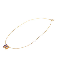 エルメス ポップH ポップアッシュ ペンダント ネックレス チョーカー ゴールド パープル メッキ レディース HERMES 【中古】