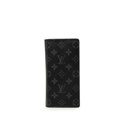 ルイ ヴィトン モノグラム エクリプス ポルトフォイユ ブラザ 長財布 M61697 ブラック PVC レザー メンズ LOUIS VUITTON 【中古】