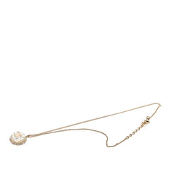 シャネル ココマーク ネックレス ドーム 09C シャンパンゴールド メッキ ラインストーン レディース CHANEL 【中古】