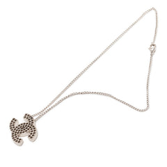 シャネル ココマーク パンチング チェーン ペンダント ネックレス 03P シルバー メタル レディース CHANEL 【中古】