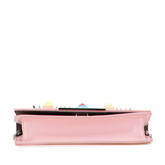 フェンディ ヒプノタイズ チェーン ショルダーバッグ ウォレットバッグ 8M0346 ピンク マルチカラー レザー レディース FENDI 【中古】
