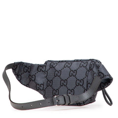 グッチ GGナイロン ウエストバッグ ボディバッグ 767934 グレー レザー エコナイロン メンズ GUCCI 【中古】