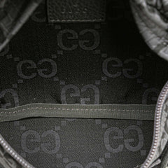 グッチ GGナイロン ウエストバッグ ボディバッグ 767934 グレー レザー エコナイロン メンズ GUCCI 【中古】