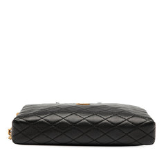サンローラン YSLロゴ ギャビー ショルダーバッグ 733667 ブラック レザー レディース SAINT LAURENT 【中古】