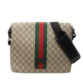 グッチ GGスプリーム シェリーライン ショルダーバッグ メッセンジャーバッグ 475432 ベージュ PVC レディース GUCCI 【中古】