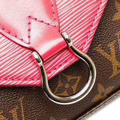 ルイ ヴィトン モノグラム エピ サンミシェル ショルダーバッグ M43578 フリージア ブラウン PVC レザー レディース LOUIS VUITTON 【中古】