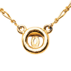 シャネル ココマーク ヴィンテージ チェーン ペンダント ネックレス ゴールド メッキ レディース CHANEL 【中古】