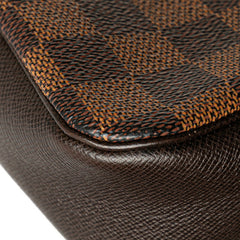 ルイ ヴィトン ダミエ トゥルース メイクアップ ショルダーバッグ アクセサリーポーチ N51982 ブラウン PVC レザー レディース LOUIS VUITTON 【中古】