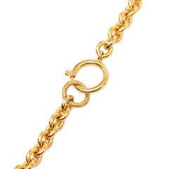 シャネル ヴィンテージ ココマーク クロス モチーフ ローグ チェーン ネックレス ゴールド メッキ レディース CHANEL 【中古】
