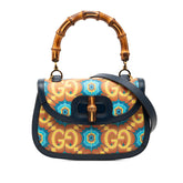 グッチ バンブー 1947 100周年 ハンドバッグ ショルダーバッグ 2WAY 678489 ネイビー マルチカラー PVC レザー レディース GUCCI 【中古】