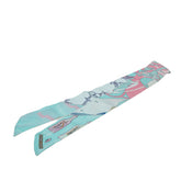 エルメス ツイリー Caleche Mors et Boteilles カレシュ ハミとボトル スカーフ ブルー マルチカラー シルク レディース HERMES 【中古】