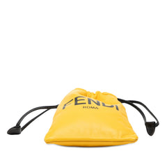 フェンディ ロゴ フォンポーチ 7AR898 イエロー レザー レディース FENDI 【中古】