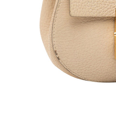 クロエ ドリュー 斜め掛け チェーン ショルダーバッグ ベージュ レザー レディース Chloe 【中古】