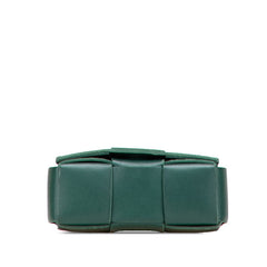ボッテガヴェネタ マキシ イントレチャート キャンディ カセット ミニショルダーバッグ グリーン レザー レディース BOTTEGAVENETA 【中古】