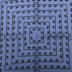 エルメス カレ40 SAUT GALOP CANTER RACK 馬術 乗馬 スカーフ ブルー ブラック シルク レディース HERMES 【中古】