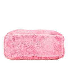 プラダ テリー ロゴ トートバッグ 1BG130 ピンク パイル レディース PRADA 【中古】