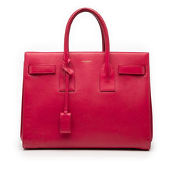 サンローラン サック ド ジュール ハンドバッグ 324823 ピンク レザー レディース SAINT LAURENT 【中古】