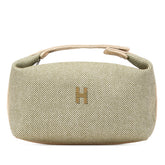 エルメス ブリッド ア ブラックGM ハンドバッグ ヴェールフォレ グリーン ウール レディース HERMES 【中古】