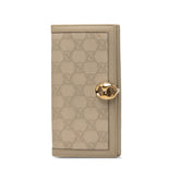 グッチ グッチシマ 長財布 159641 グレー系 レザー レディース GUCCI 【中古】