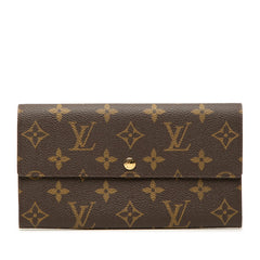 ルイ ヴィトン モノグラム ポルトフォイユ サラ 旧型 長財布 M61734 ブラウン PVC レザー レディース LOUIS VUITTON 中古