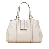 グッチ グッチシマ フロント トートバッグ ハンドバッグ 233609 ホワイト アイボリー レザー レディース GUCCI 【中古】