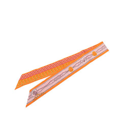 エルメス ツイリー Maillons マイヨン スカーフ オレンジ系 マルチカラー シルク レディース HERMES 【中古】
