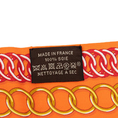 エルメス ツイリー Maillons マイヨン スカーフ オレンジ系 マルチカラー シルク レディース HERMES 【中古】