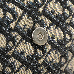 ディオール オブリーク サドルバッグ ボディバッグ ショルダーバッグ ネイビー ベージュ キャンバス レザー レディース Dior 【中古】