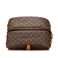 ルイ ヴィトン モノグラム ソミュール35 斜め掛け ショルダーバッグ M42254 ブラウン PVC レザー レディース LOUIS VUITTON 【中古】