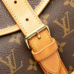 ルイ ヴィトン モノグラム ソミュール35 斜め掛け ショルダーバッグ M42254 ブラウン PVC レザー レディース LOUIS VUITTON 【中古】