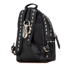 フェンディ リュック バックパック型 キーホルダー バッグチャーム 小物入れ 7AR471 ブラック レザー レディース FENDI 中古