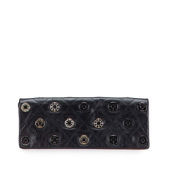 シャネル マトラッセ ラインストーン クラッチバッグ ブラック ラムスキン レディース CHANEL 【中古】