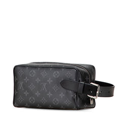 ルイ ヴィトン モノグラム エクリプス ロッカー ドップキット ハンドバッグ M83113 ブラック PVC レザー レディース LOUIS VUITTON 【中古】
