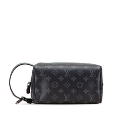 ルイ ヴィトン モノグラム エクリプス ロッカー ドップキット ハンドバッグ M83113 ブラック PVC レザー レディース LOUIS VUITTON 【中古】