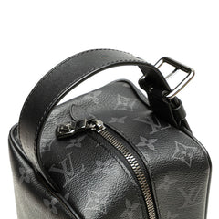 ルイ ヴィトン モノグラム エクリプス ロッカー ドップキット ハンドバッグ M83113 ブラック PVC レザー レディース LOUIS VUITTON 【中古】